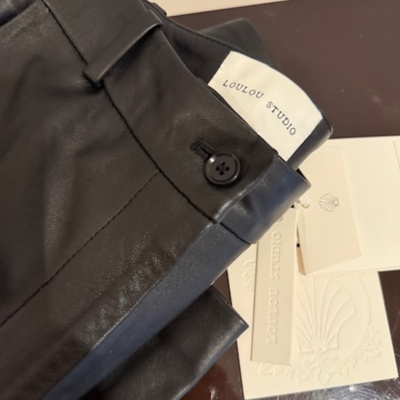 Loulou Studio - Loulou de Saison Cobe Black Leather Pants Size XS NWT - Picture 1 of 13